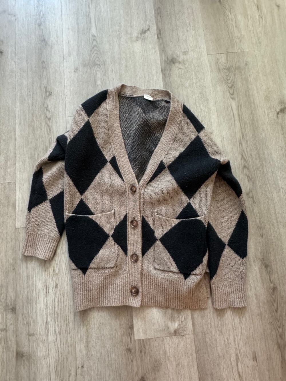 Abercrombie and Fitch Argyle Front Kit Cardigan